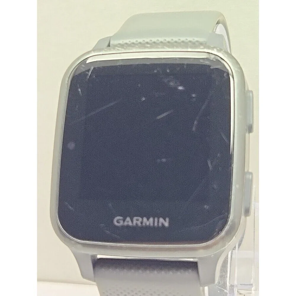 Garmin Venu SQ GPS Smartwatch 37mm Shadow Gray Silicone Band Pulse Ox 5 ATM Swim